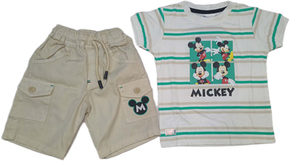 Micky T-Shirt with Pant for Boys - Green