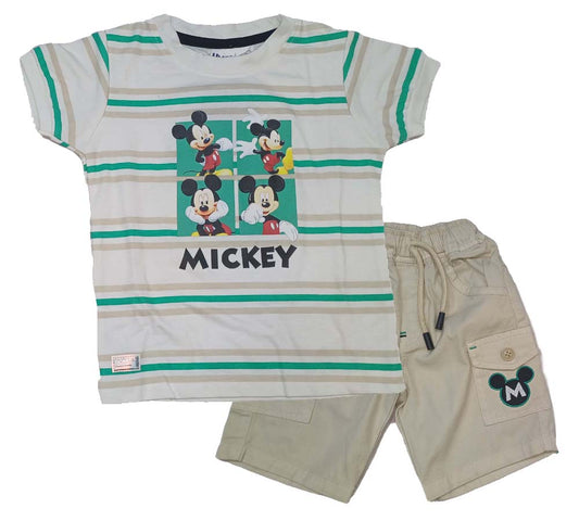 Micky T-Shirt with Pant for Boys - Green