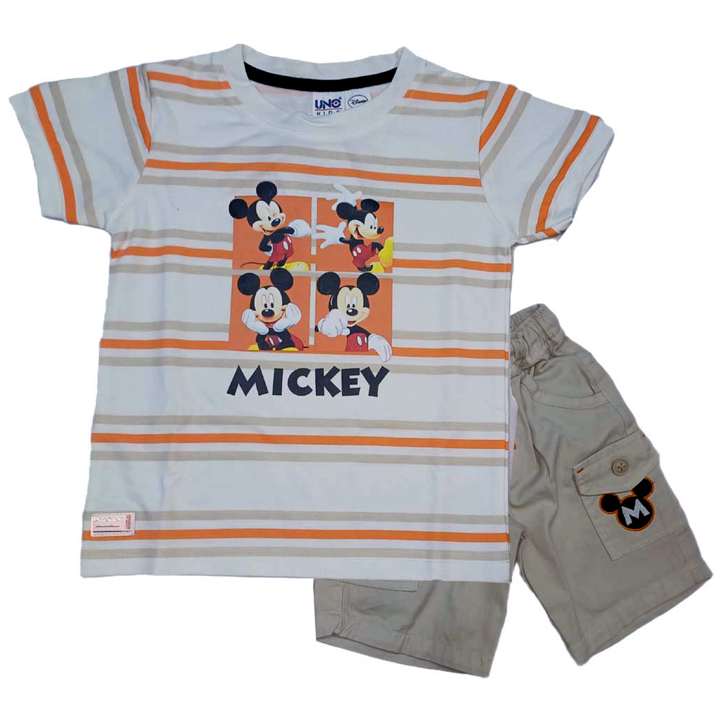 Micky T-Shirt with Pant for Boys - Orange