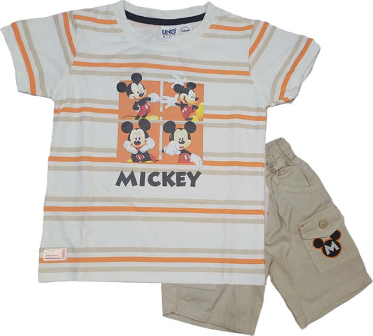 Micky T-Shirt with Pant for Boys - Orange