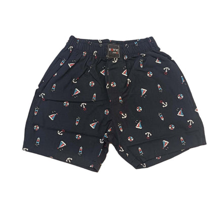 Baby cotton Graphics printed boxer - Black