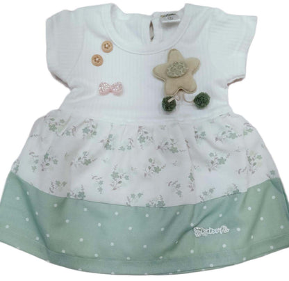 Baby Girl Party Frock Set - Green