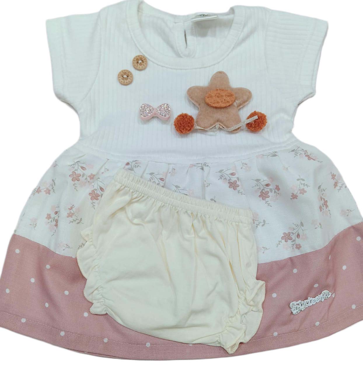 Baby Girl Party Frock Set - pink