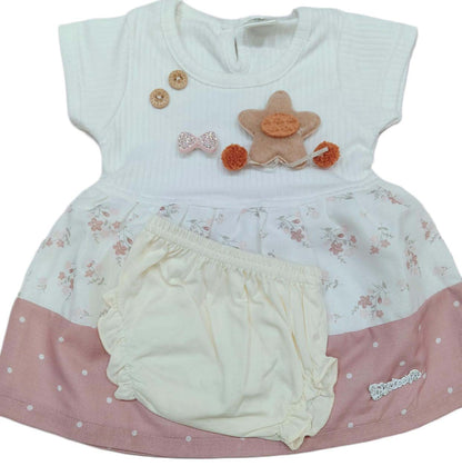 Baby Girl Party Frock Set - pink