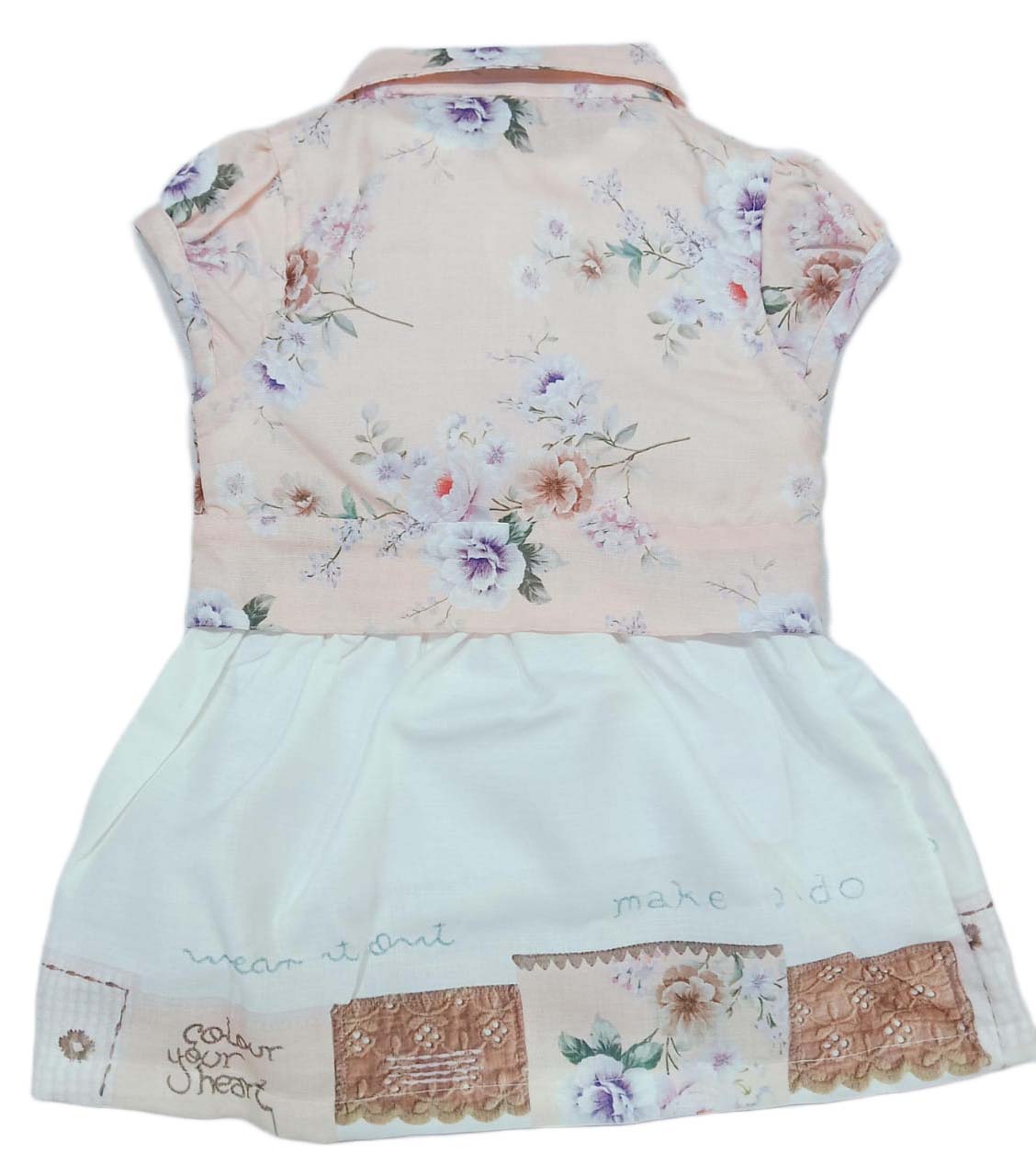 Baby Girl Sleeveless Party Frock with Peter Pan Collor
