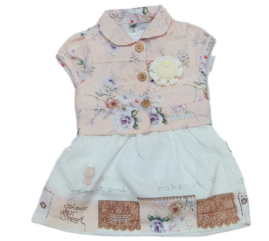 Baby Girl Sleeveless Party Frock with Peter Pan Collor