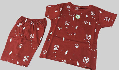 Boys T-Shirt with Bottom Marron