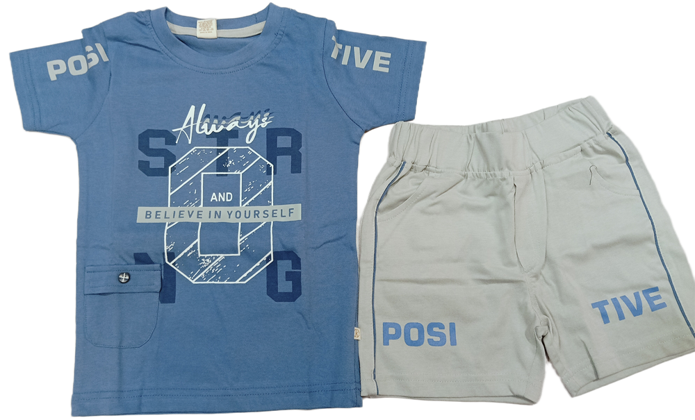 T-Shirt with Pant for Boys - Blue