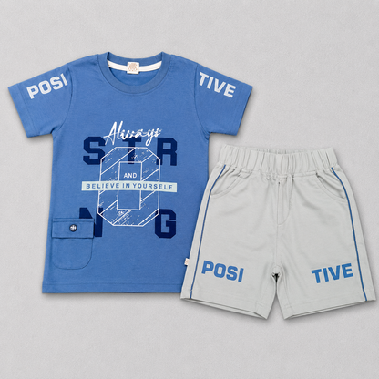 T-Shirt with Pant for Boys - Blue