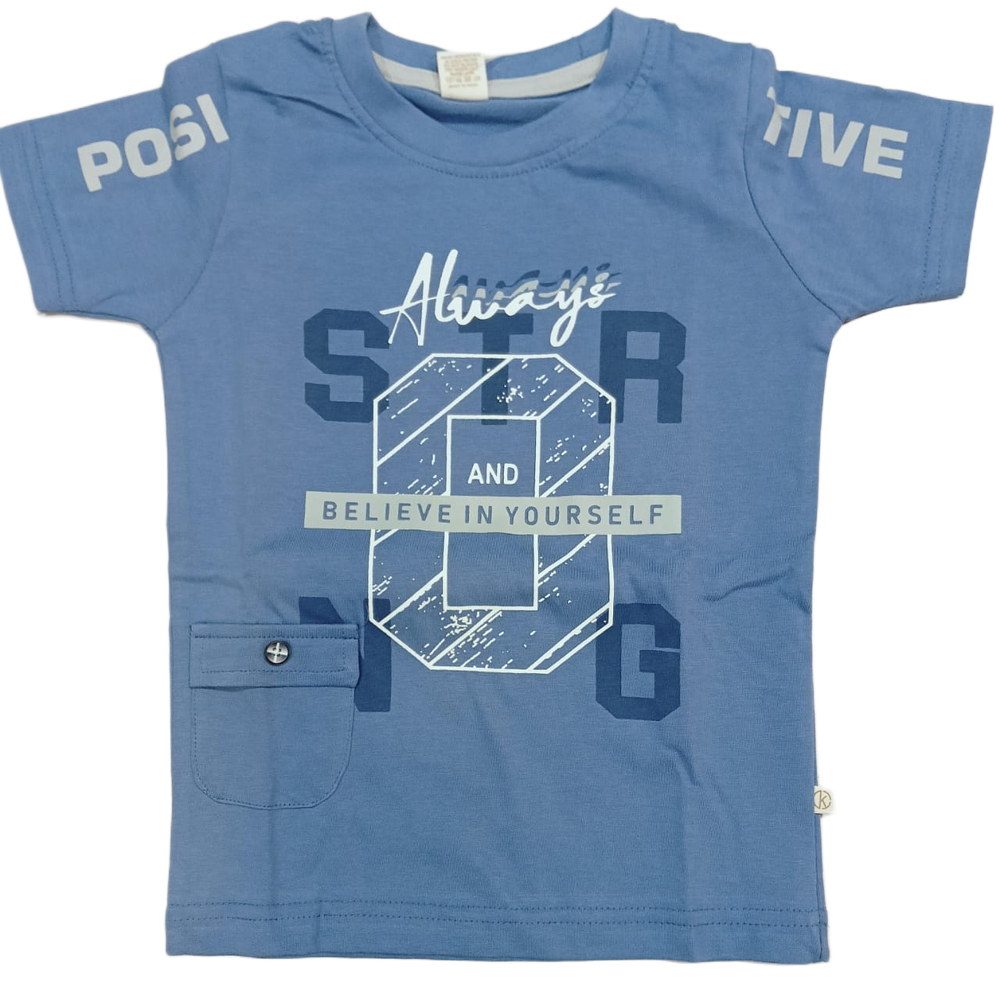 T-Shirt with Pant for Boys - Blue