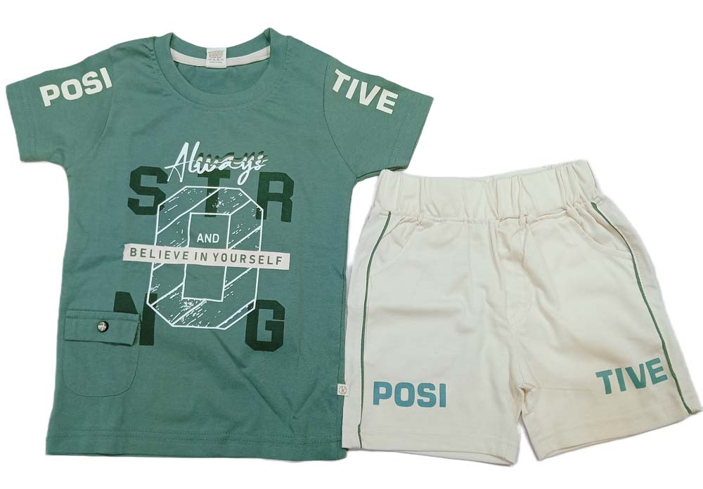 T-Shirt with Pant for Boys - Green