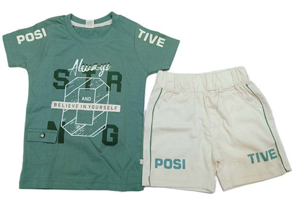 T-Shirt with Pant for Boys - Green