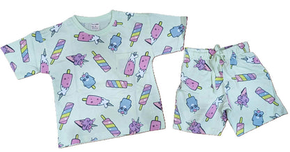 Cucu Cuddles Baby Girl Co-Ordinate Set - Light Mint