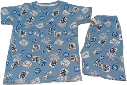 Girls Printed Half Sleeve Cords Set