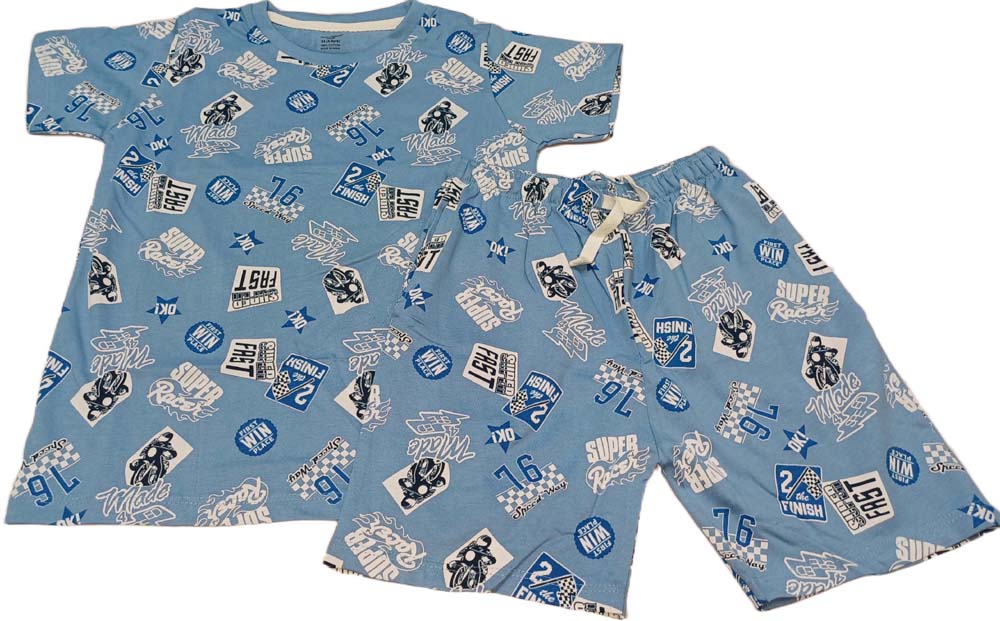 Girls Printed Half Sleeve Cords Set