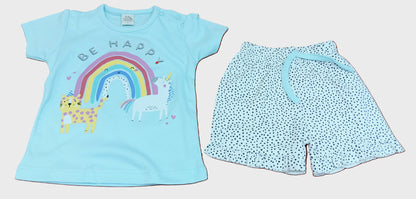 Baby Girl Printed Top with Short