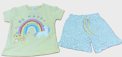 Baby Girl Printed Top with Short