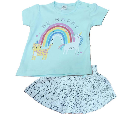 Baby Girl Printed Top with Skirt