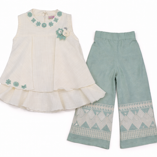 Baby Girl stylish Top with Plazo