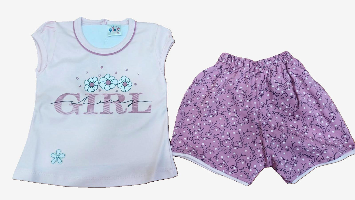 Girls Top & Shorts Set