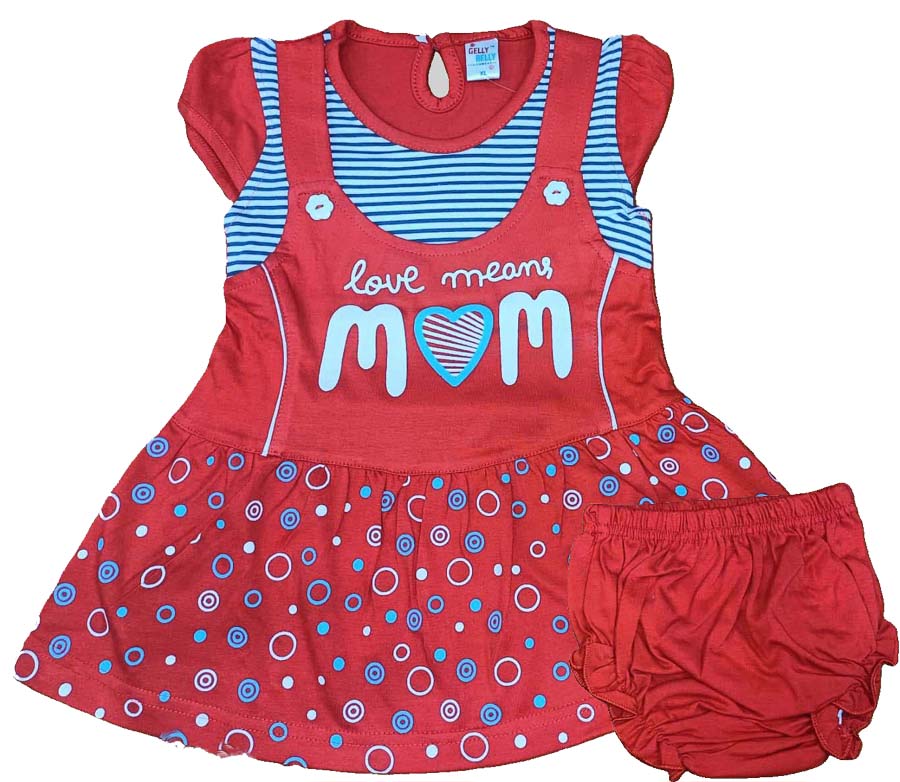 Girls Dungaree Type Frock With Panty