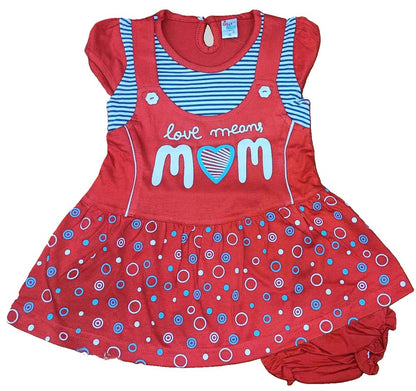 Girls Dungaree Type Frock With Panty