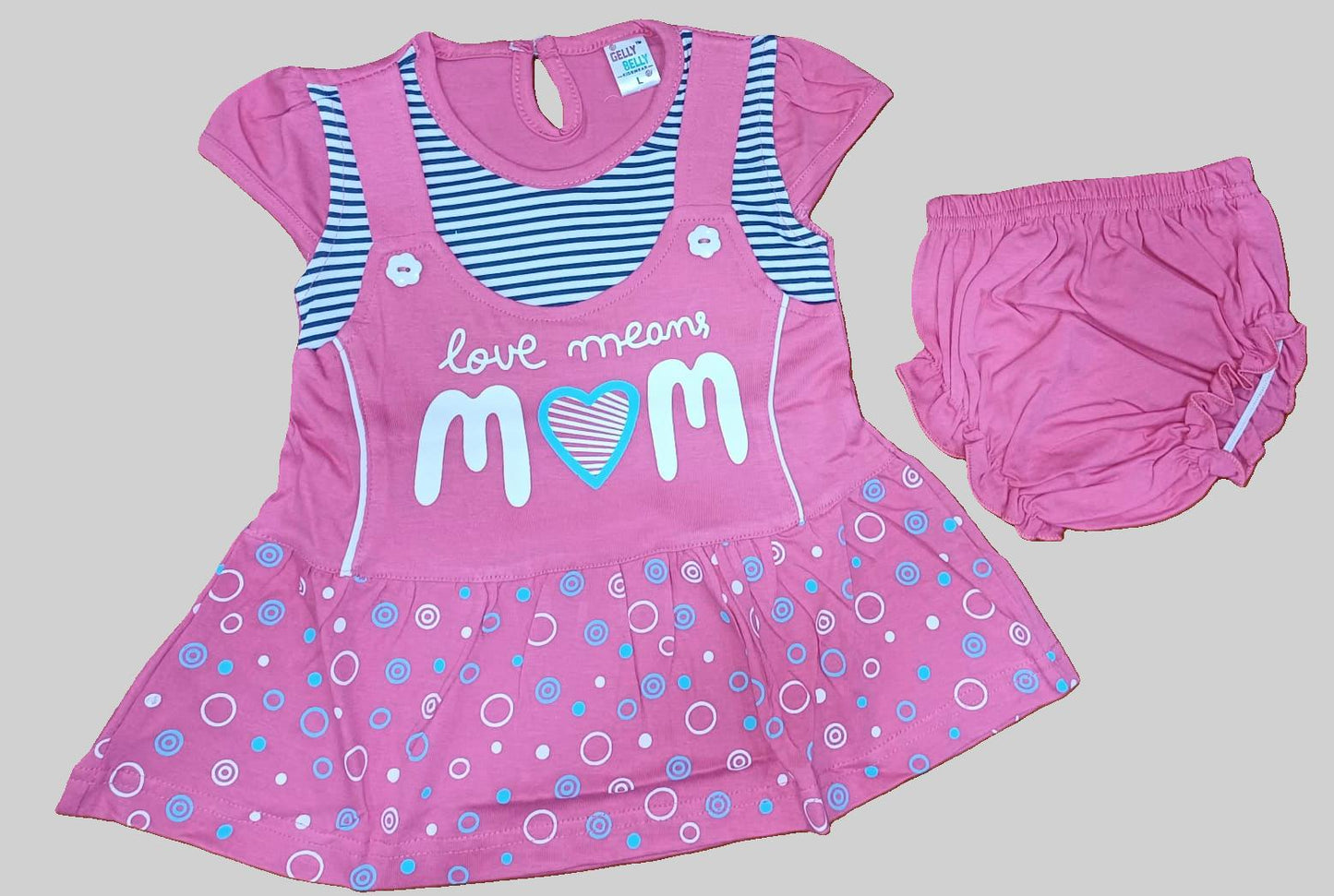 Girls Dungaree Type Frock With Panty