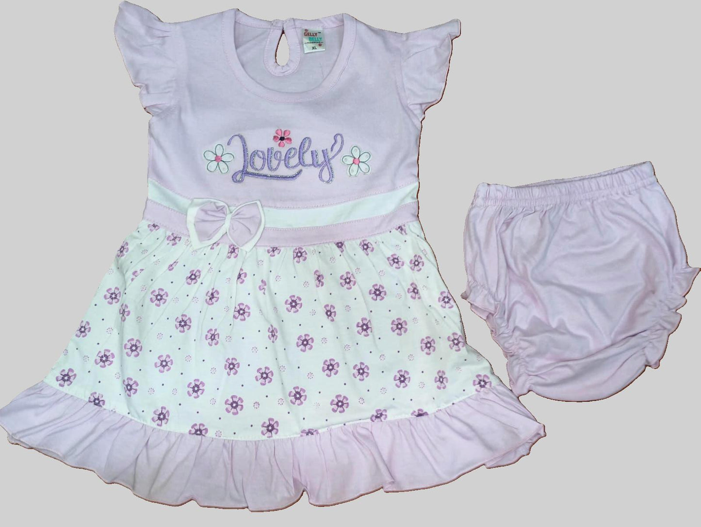 Girls Floral Print A-Line Dress