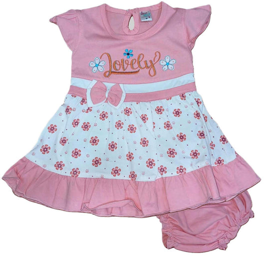 Girls Floral Print A-Line Dress