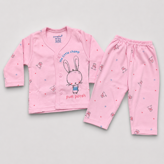 Simply Newborn Baby Cotton T-Shirt & Pajama Set Pink | Cutypi