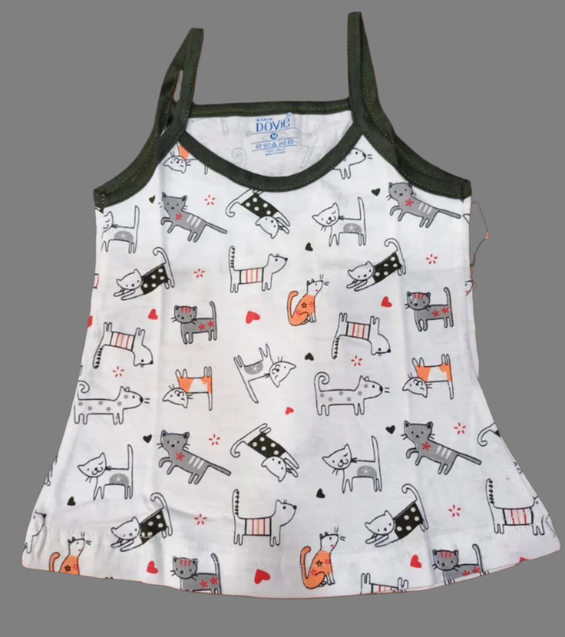 Girls Cotton Sleeveless Printed Vests Pack of 3