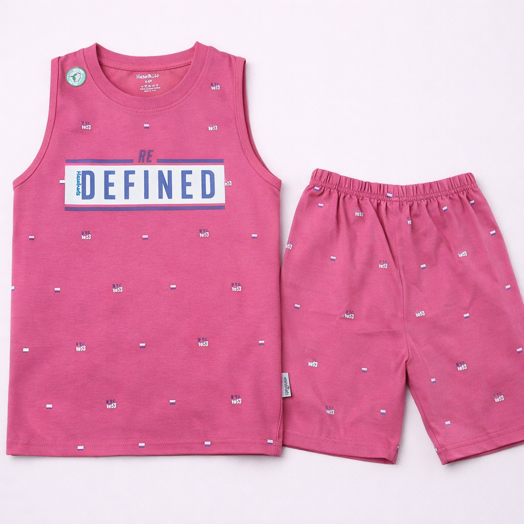 Hazelnut Sleeveless Tank T-Shirts & shorts set  - Cutypi