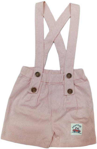 Printed Jumper with Bow Tie & Suspender-Style Shorts