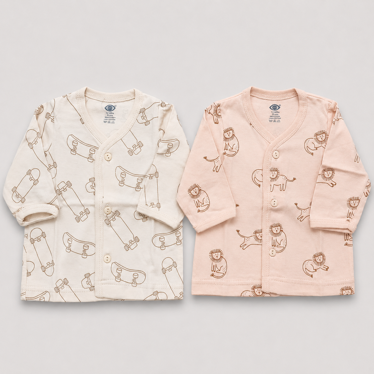Zero Newborn Cotton Front Open T-Shirt Set of 2 | Cutypi