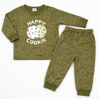 Krunchy Happy Cookie Kids Printed Sweatshirt & Jogger Pants Set  - Cutypi