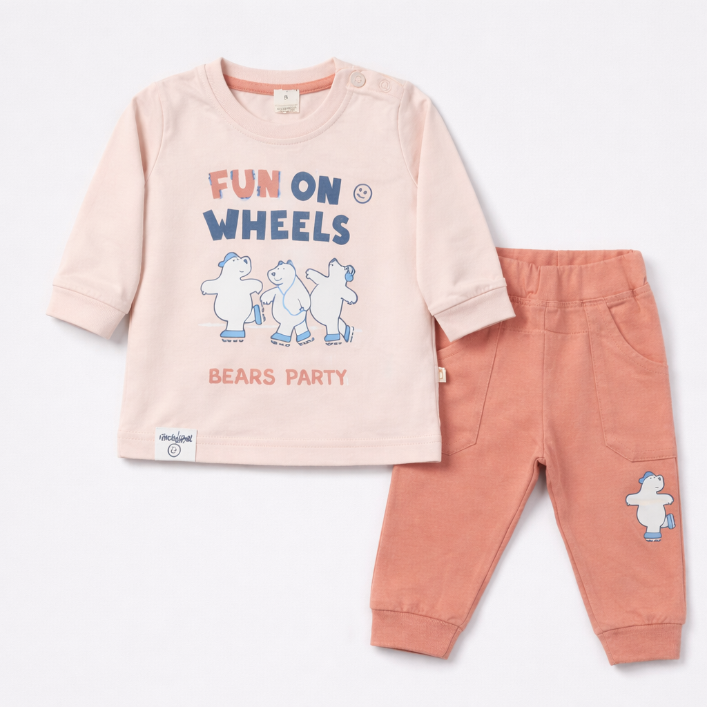 Krunchy Baby Boys Fun On Wheels Bears Party Clothing Set  - Cutypi