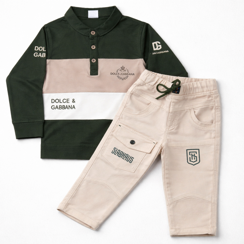 My First Hero Boys Full Sleeve T-Shirt & Cargo Pants Set | Casual Outfit | Cutypi