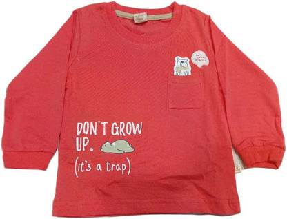 Boys Printed Cotton Clothing Set - Red