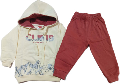 Hooded Full sleeves sweatshirt - Cream