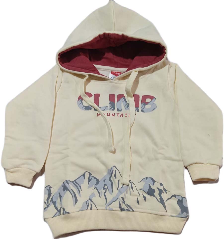 Hooded Full sleeves sweatshirt - Cream