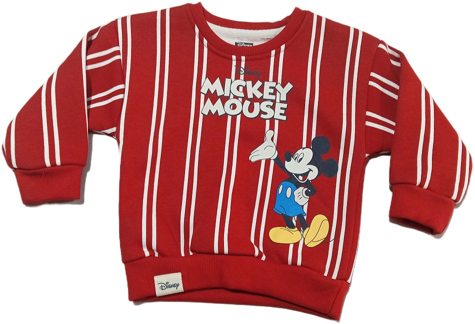 Disney Mickey Mouse Printed Full sleeves sweatshirt - Red