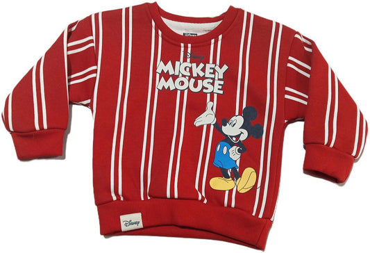 Disney Mickey Mouse Printed Full sleeves sweatshirt - Red