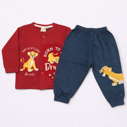 Cucumber Red Lion Adventure Kids Co-Ord Set – Full Sleeve Cotton Top & Pants  - Cutypi