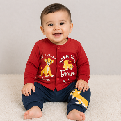 Cucumber Red Lion Adventure Kids Co-Ord Set – Full Sleeve Cotton Top & Pants