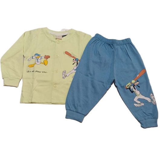 Cucumber Sports Cartoon Kids Co-Ord Set – Full Sleeve Cotton Top & Pants  - Cutypi