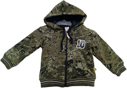 Baby Boys Graphic Print Full Sleeves Multicolor Hoodie Jeans set