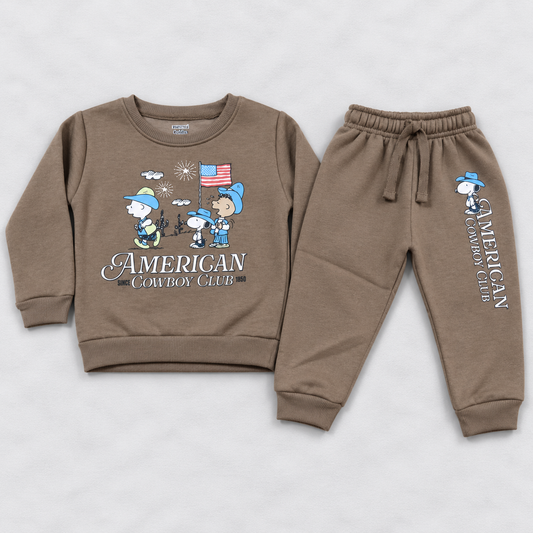 Cucumber Boys Winter Thermal Sweatshirt & Jogger Set