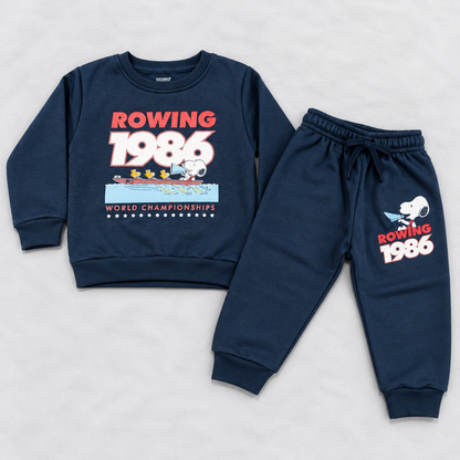 Cucumber Boys Winter Thermal Sweatshirt & Jogger Set – Navy Blue