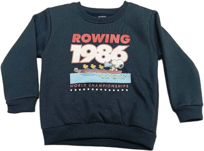 Baby Full Sleeves Printed Fleece Winter Pullover with Jogger - Dark Blue