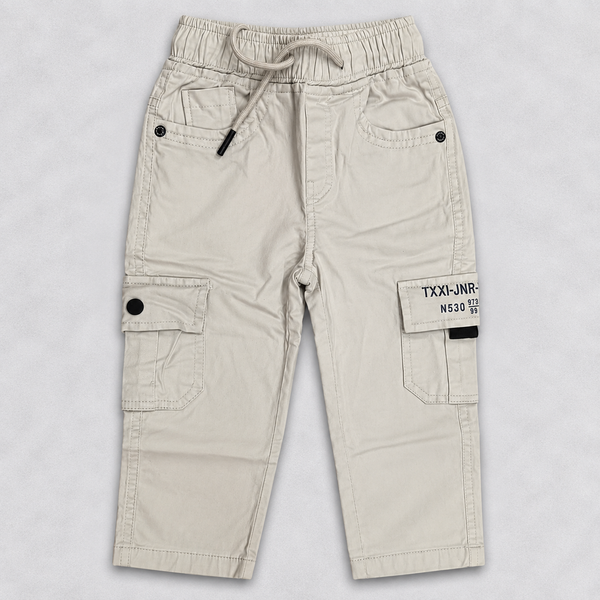 Boys Off-White Cargo Pants | Kids Casual Trousers with Pockets